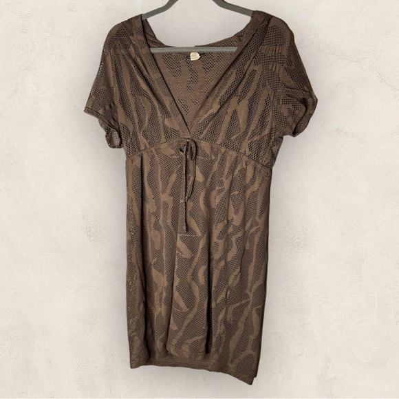 Jordan Taylor Women’s Brown Swimsuit Coverup Size Medium - Picture 1 of 6